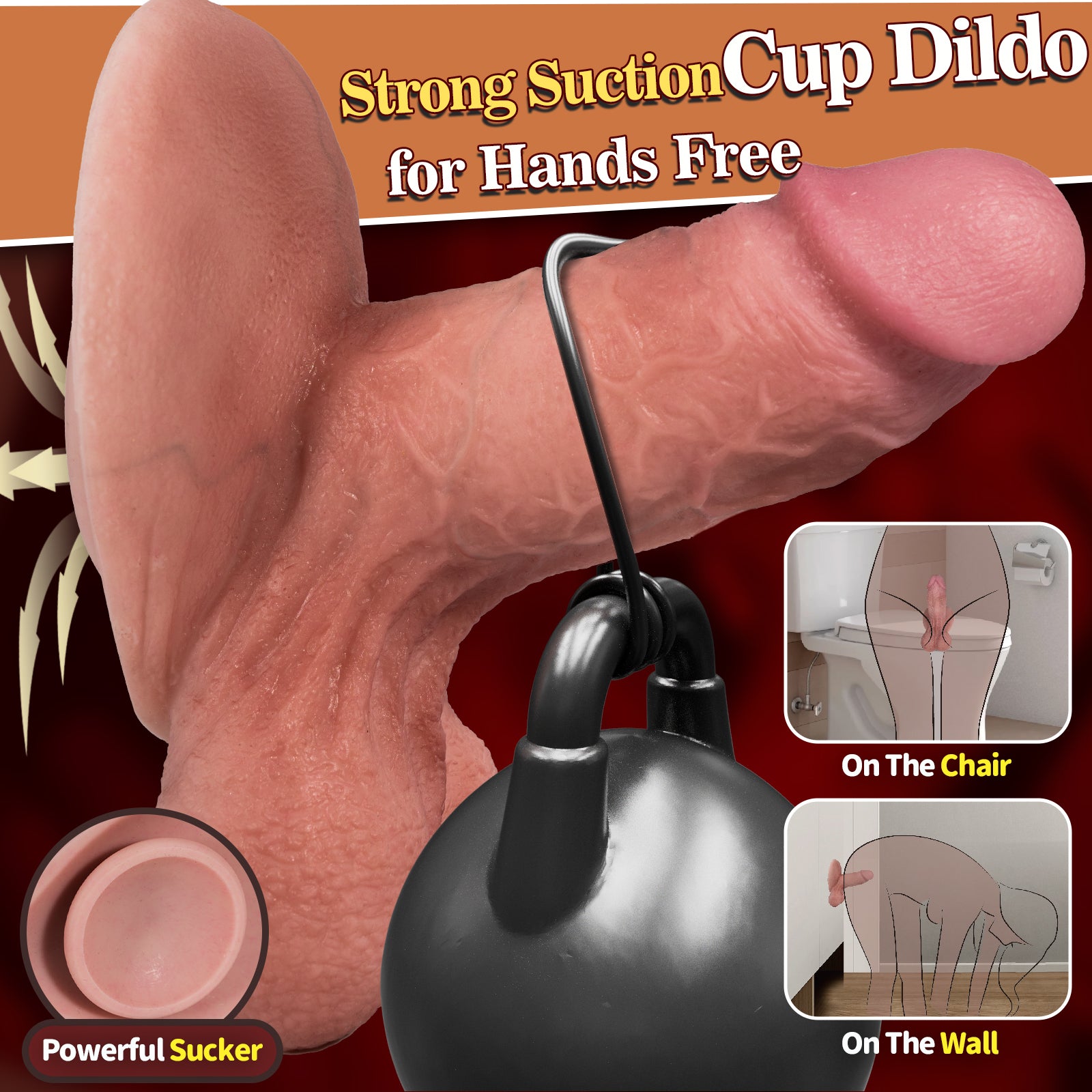 7 Inch dildo,with big balls,2-inch diameter anal dildo